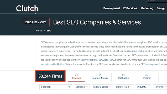 Number of SEO Agencies