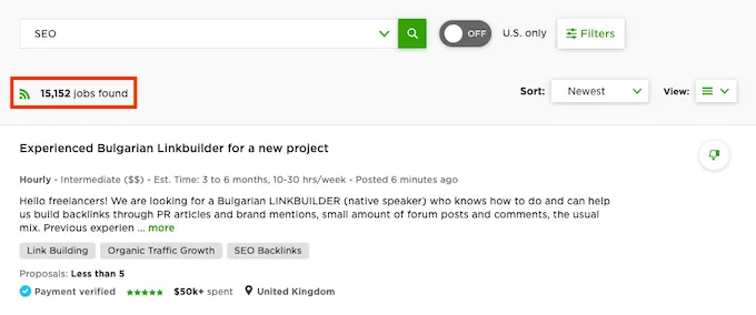 SEO Jobs on Upwork - Market Opportunity