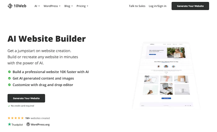 10web AI website builder