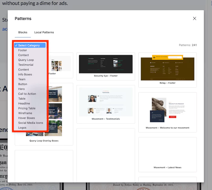 GenerateBlocks plugin