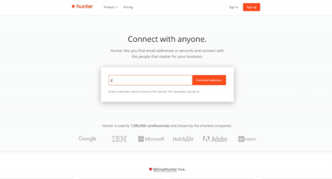 Hunter.io Email Finding Tool