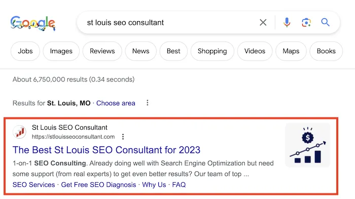 St. Louis SEO Consultant Search Results
